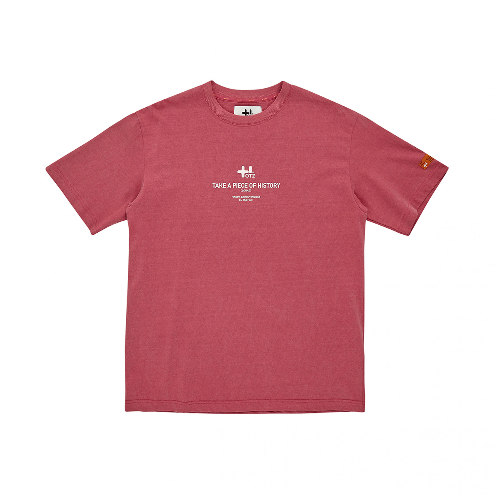 피그먼트 루즈핏 그래픽 티셔츠_RED
