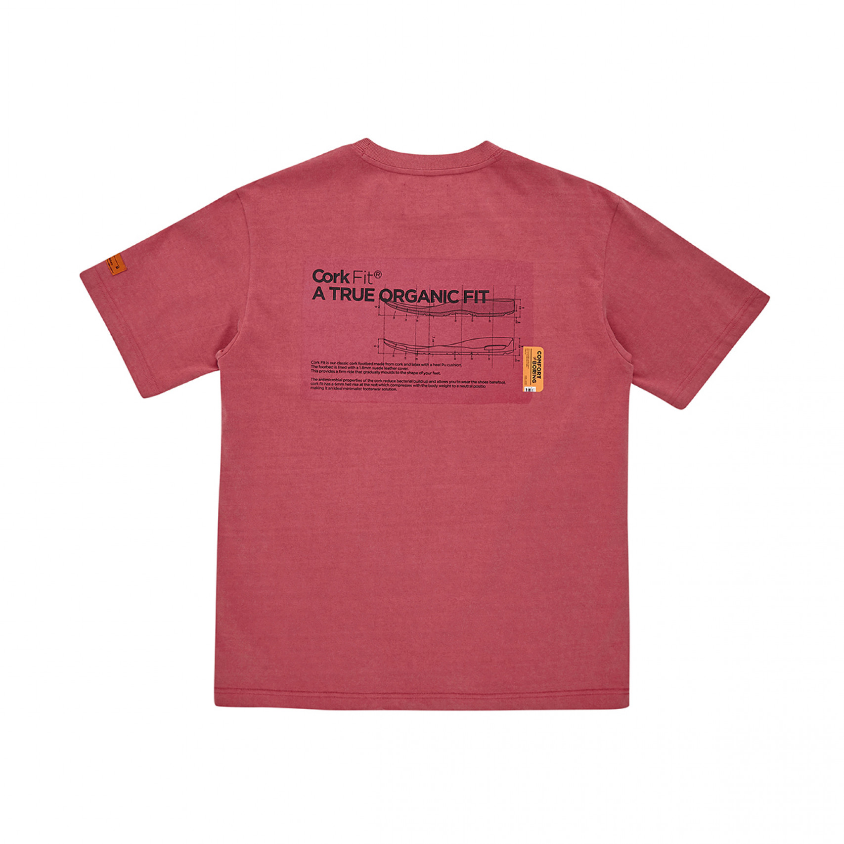 피그먼트 루즈핏 그래픽 티셔츠_RED