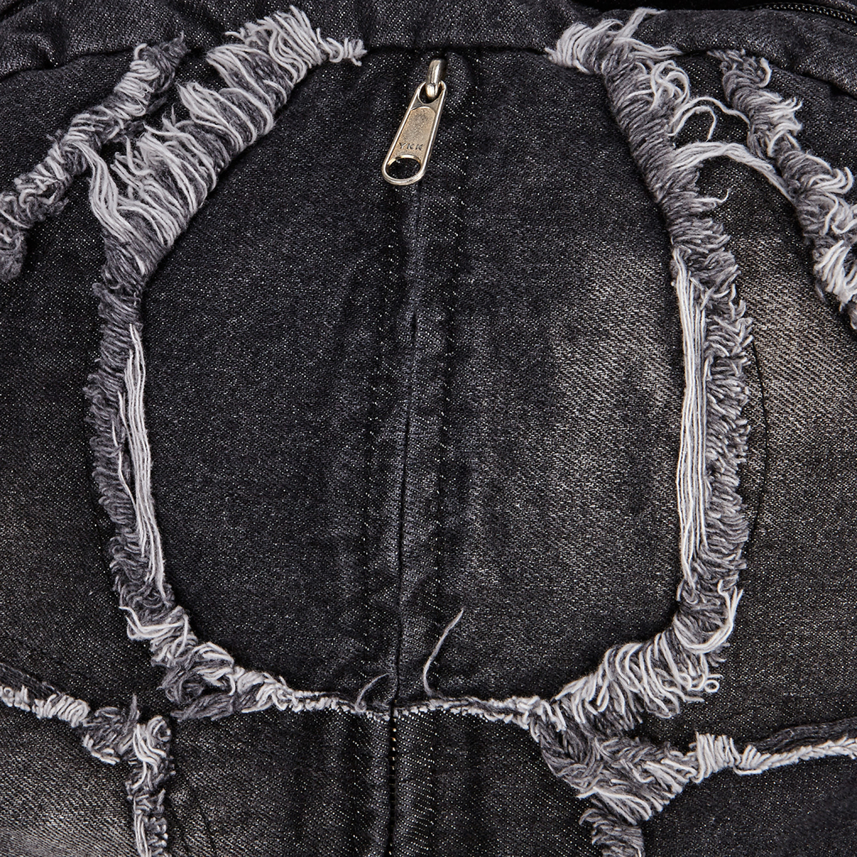 Washed Denim Turtle Backpack (Black) / IUG23B03BK