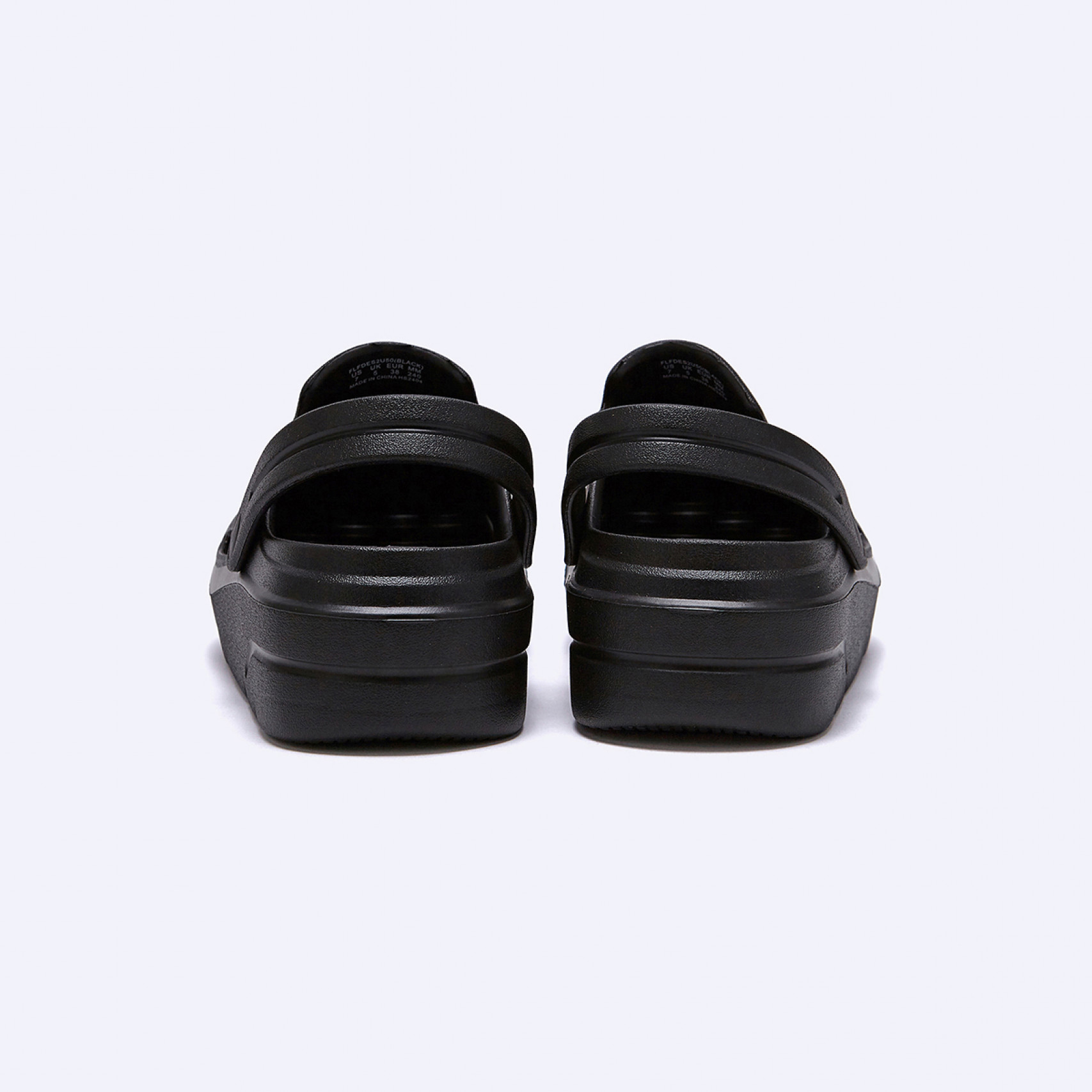폴더라벨 디베이직 쿠션 클로그 블랙 / FLFDES2U50