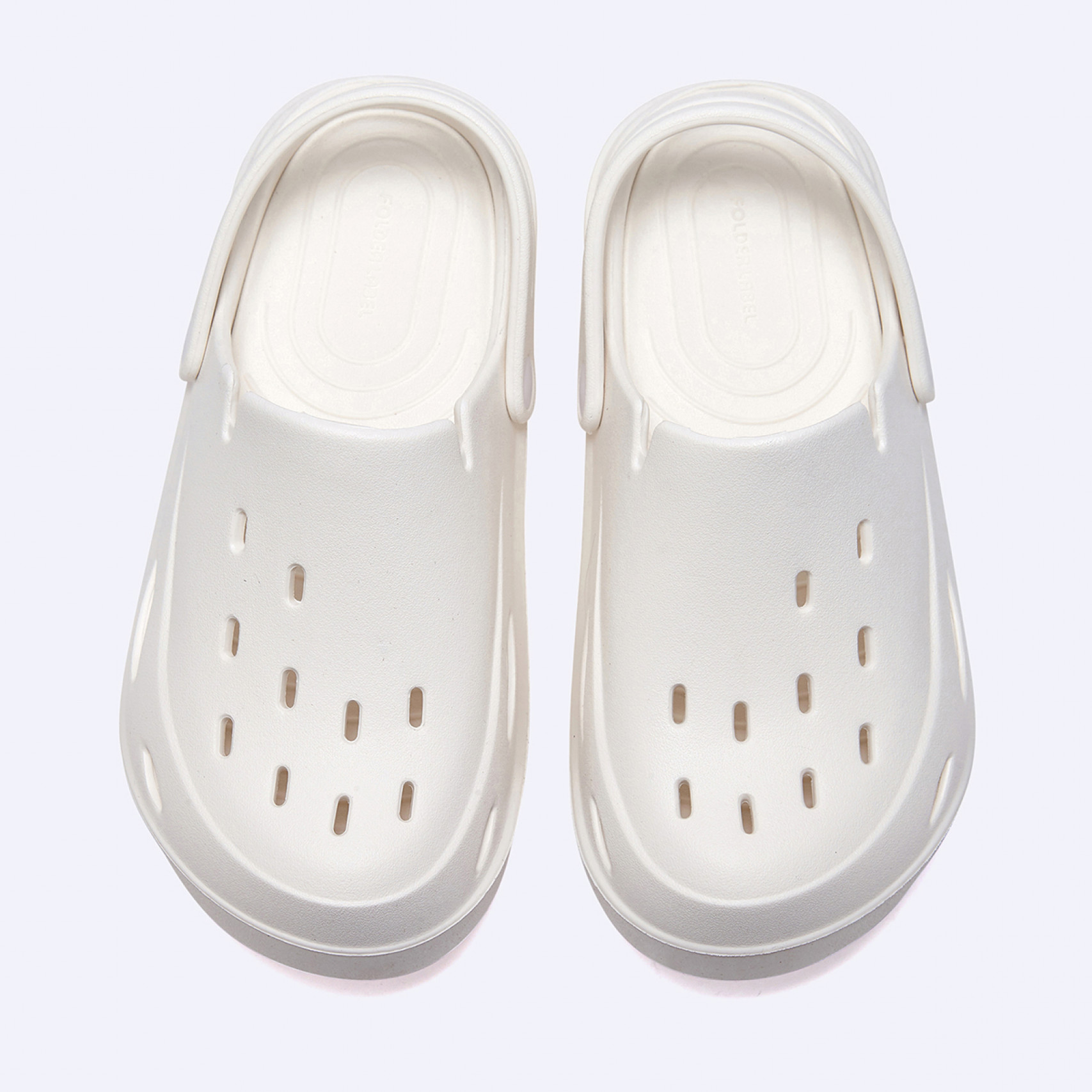 폴더라벨 디베이직 쿠션 클로그 화이트 / FLFDES2U51