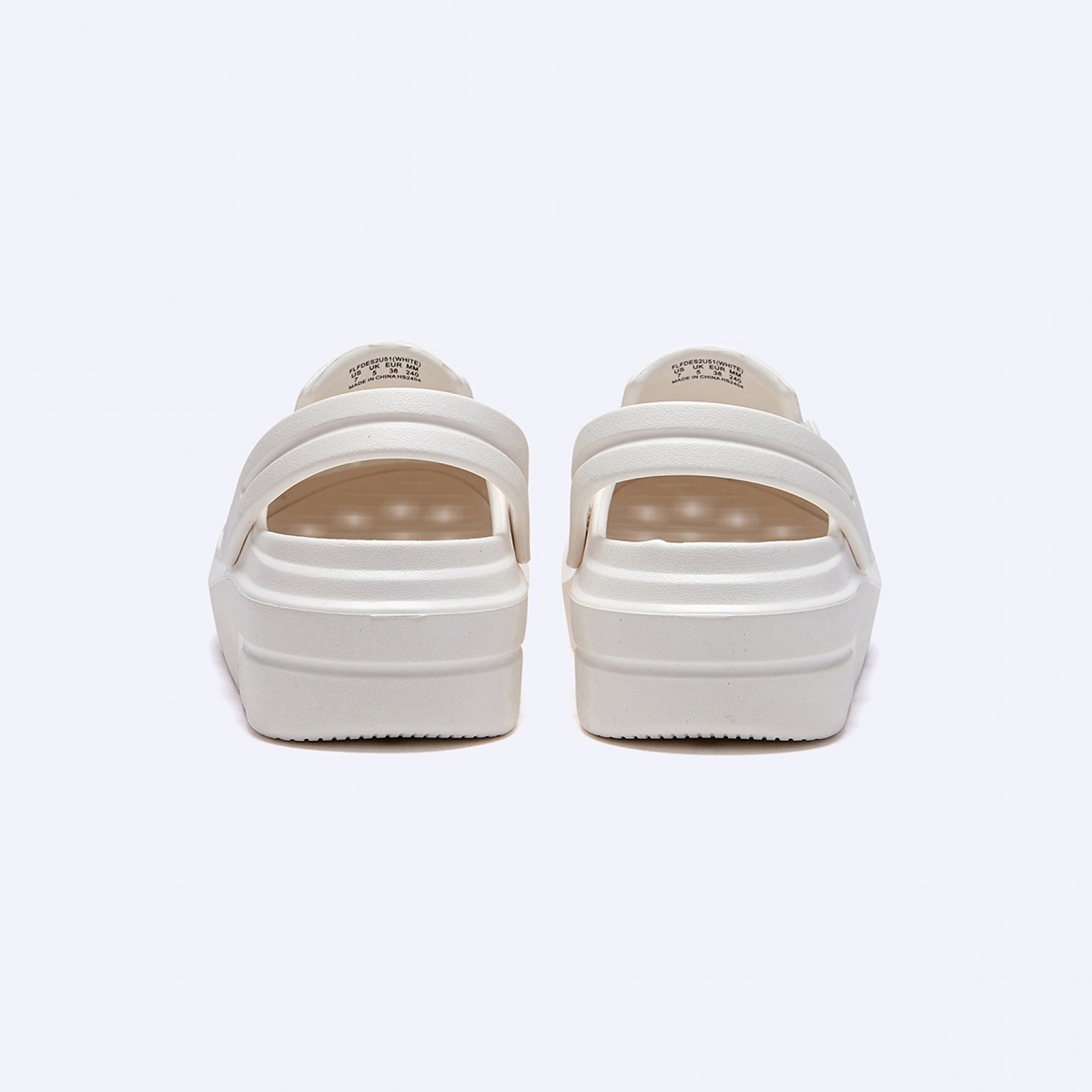 폴더라벨 디베이직 쿠션 클로그 화이트 / FLFDES2U51