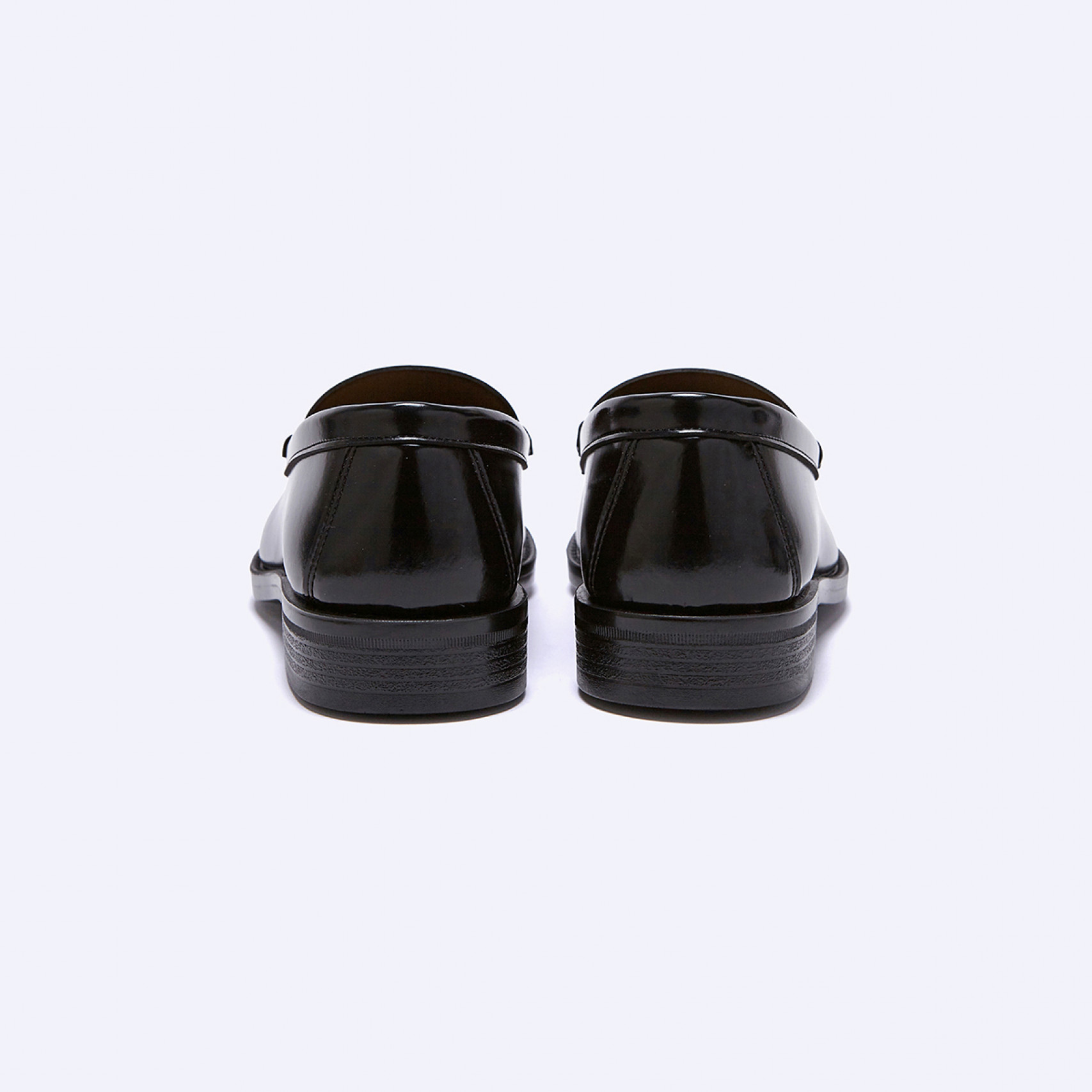남성용 PU 페니 로퍼 6550-BLACK
