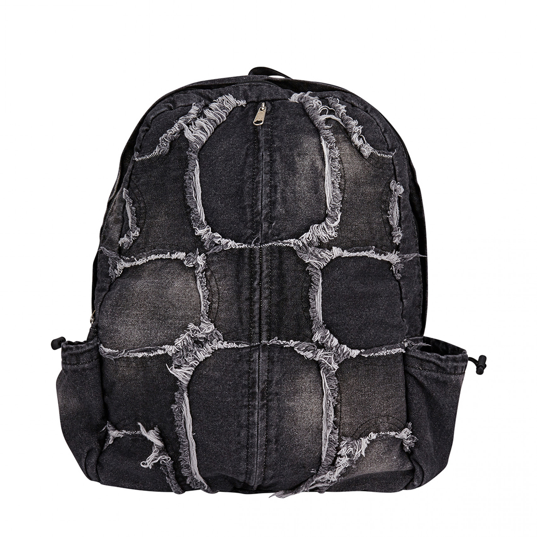 Washed Denim Turtle Backpack (Black) / IUG23B03BK