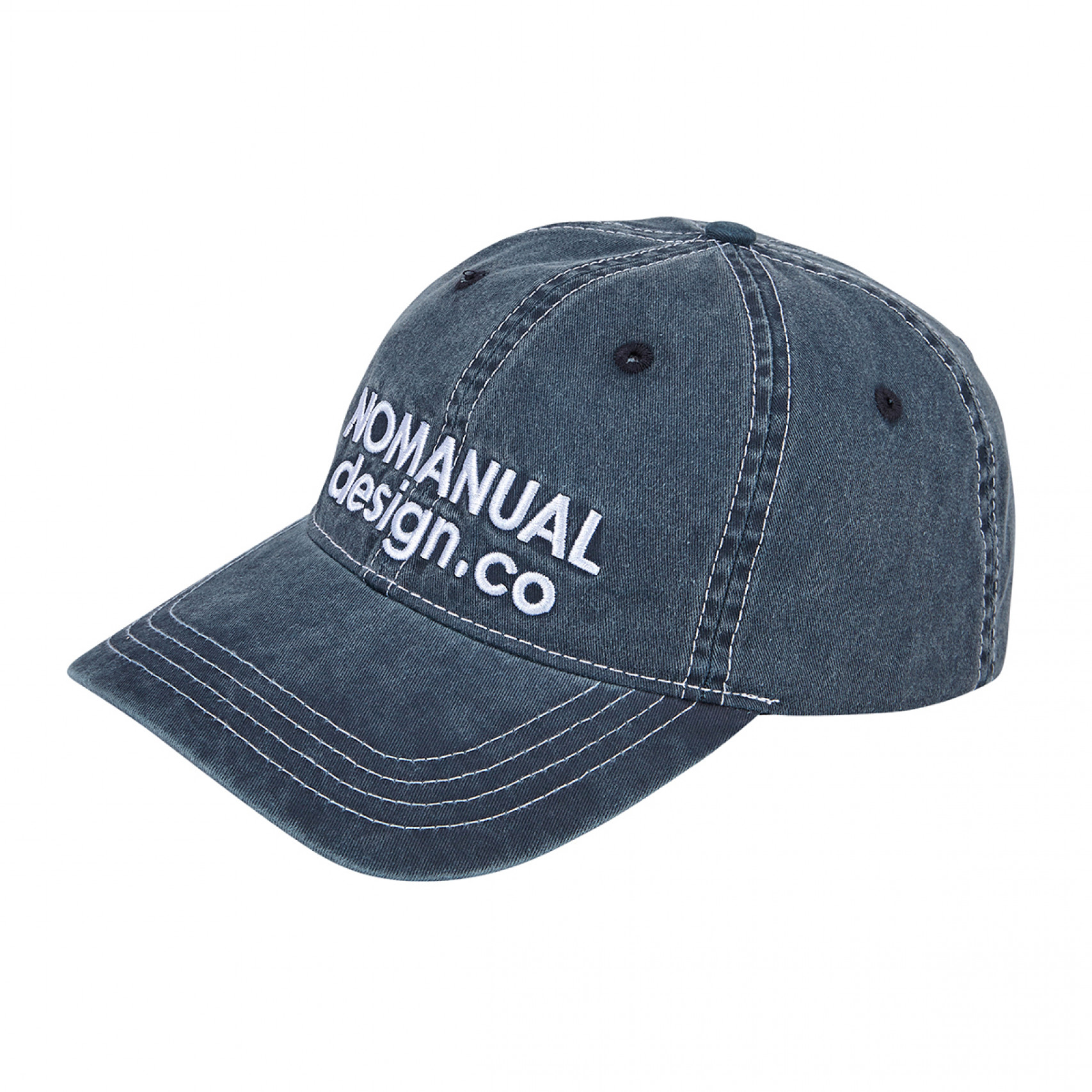 STITCHED BALL CAP - WASHED BLUE / NM55HG03M1